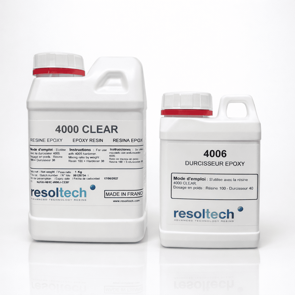 4000-4006 Transparent Epoxy Glazing Resin – High-gloss wet look, self-leveling, UV resistant